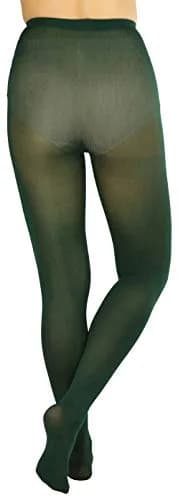 ToBeInStyle Women's Opaque Solid Color Nylon Tights Pantyhose - Hunter Green | Comfortable, Vibrant & Perfect for Parties thumbnail 2