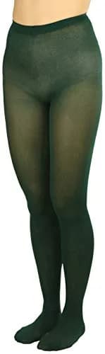 ToBeInStyle Women's Opaque Solid Color Nylon Tights Pantyhose - Hunter Green | Comfortable, Vibrant & Perfect for Parties thumbnail 3