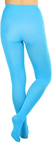 ToBeInStyle Women's Opaque Solid Color Nylon Tights | Vibrant Neon for Party & Festival (One Size) thumbnail 2