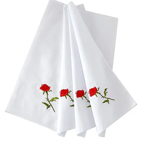 RDS HANKYTEX Cotton Embroidery Ladies' Handkerchiefs Set of 6 | 27cm (11") thumbnail 1