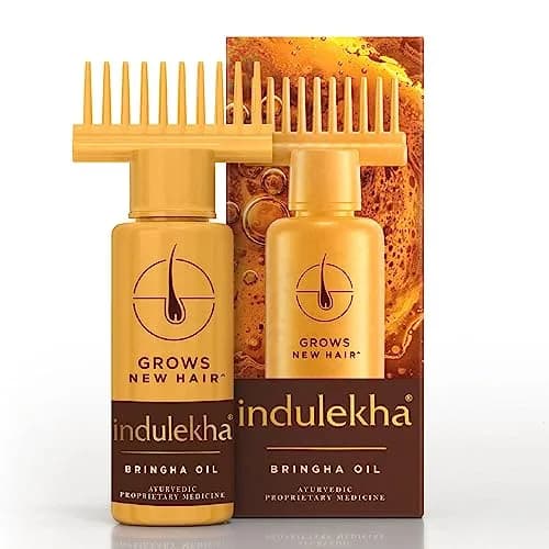 Indulekha Bringha Hair Oil 100ml (3.38 Fl Oz) | Ayurvedic Hair Fall & Dandruff Control thumbnail 1