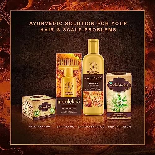 Indulekha Bringha Hair Oil 100ml (3.38 Fl Oz) | Ayurvedic Hair Fall & Dandruff Control thumbnail 7