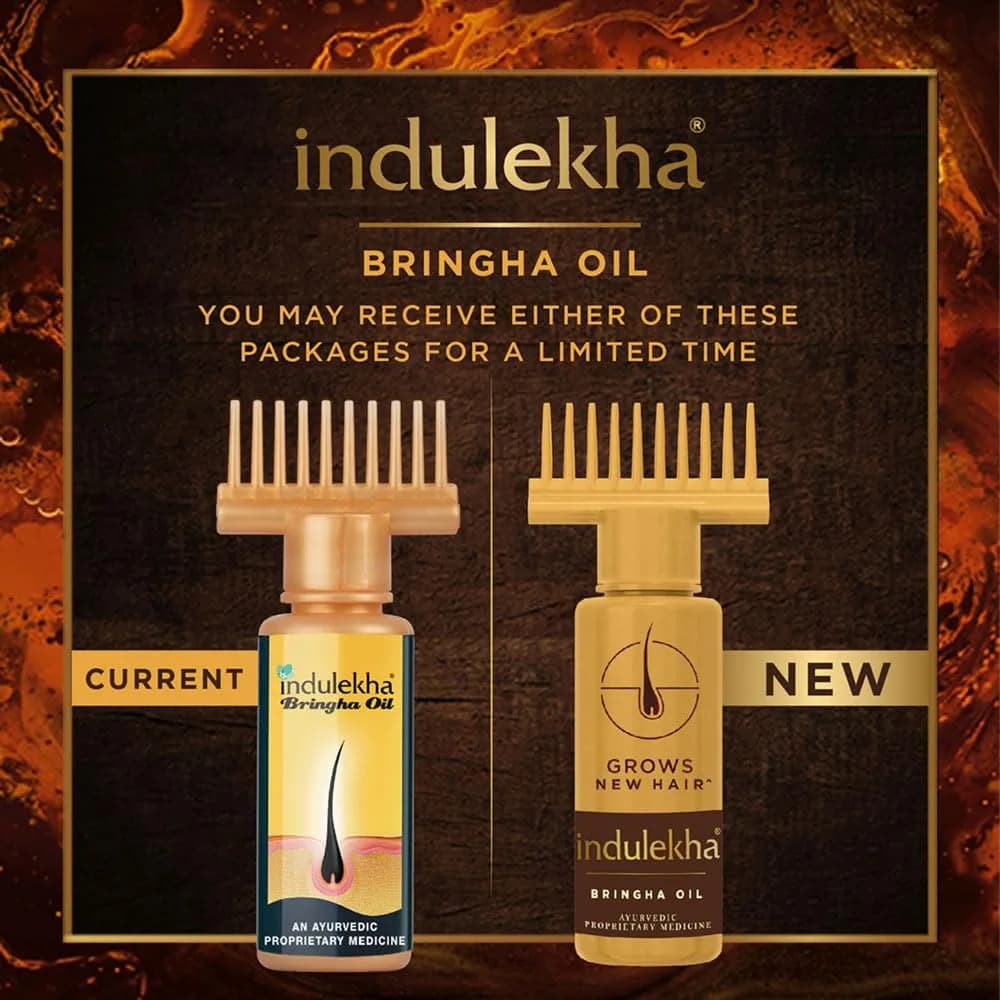 Indulekha Bringha Hair Oil 100ml (3.38 Fl Oz) | Ayurvedic Hair Fall & Dandruff Control - view 3