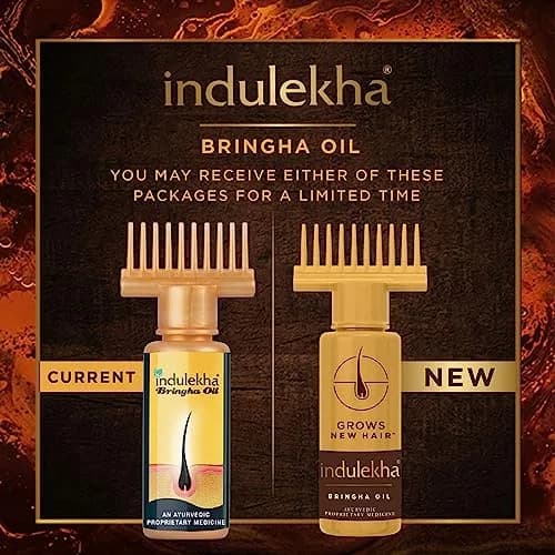 Indulekha Bringha Hair Oil 100ml (3.38 Fl Oz) | Ayurvedic Hair Fall & Dandruff Control thumbnail 3