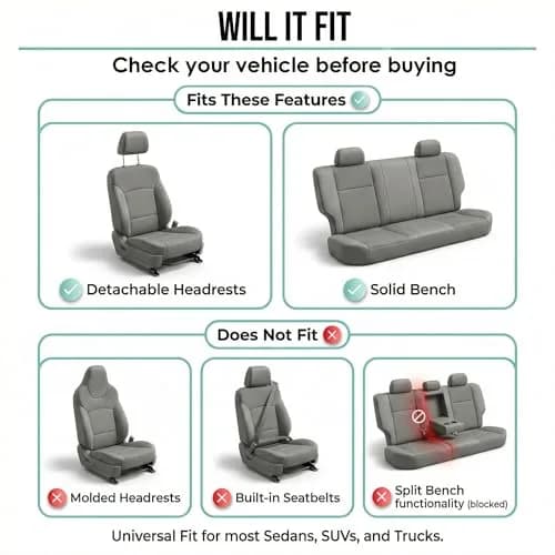 FH Group Car Seat Covers Full Set Cloth - Universal Fit Automotive, Low Back Front, Solid Back, Washable Car Seat Cover for SUV, Sedan and Van Beige | Protect & Style thumbnail 2