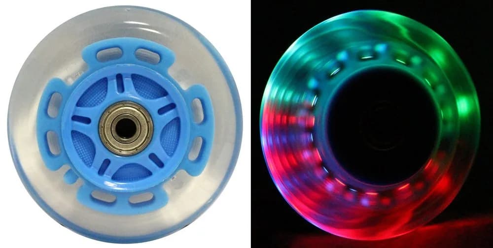 TGM Skateboards Light Up Scooter Wheels with ABEC 9 Bearings 100mm | Bright, Fast & Smooth Ride