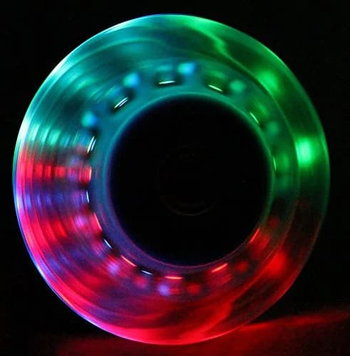 TGM Skateboards Light Up Scooter Wheels with ABEC 9 Bearings 100mm | Bright, Fast & Smooth Ride thumbnail 2