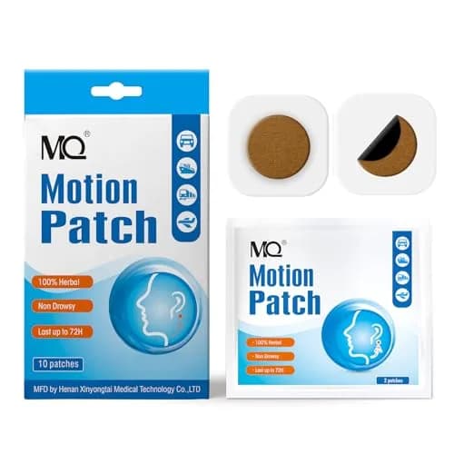 MQ Motion Sickness Patch 10 Count | Fast-Acting, Waterproof, Non Drowsy Relief for Travel thumbnail 1