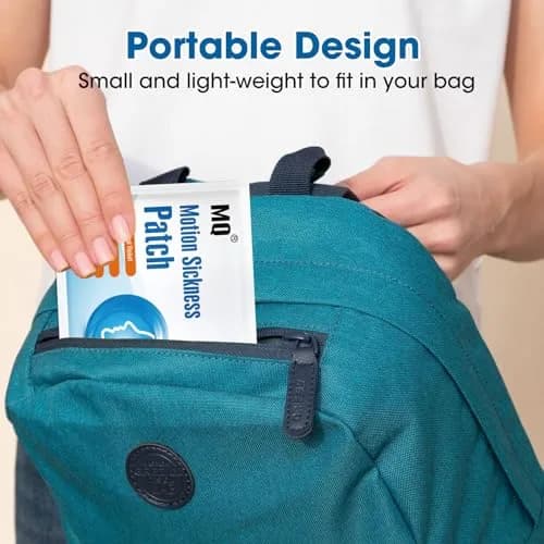MQ Motion Sickness Patch 10 Count | Fast-Acting, Waterproof, Non Drowsy Relief for Travel thumbnail 4