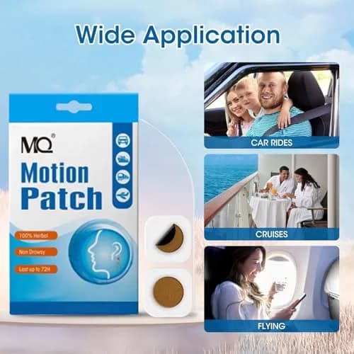 MQ Motion Sickness Patch 10 Count | Fast-Acting, Waterproof, Non Drowsy Relief for Travel thumbnail 5