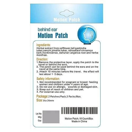 MQ Motion Sickness Patch 10 Count | Fast-Acting, Waterproof, Non Drowsy Relief for Travel thumbnail 8