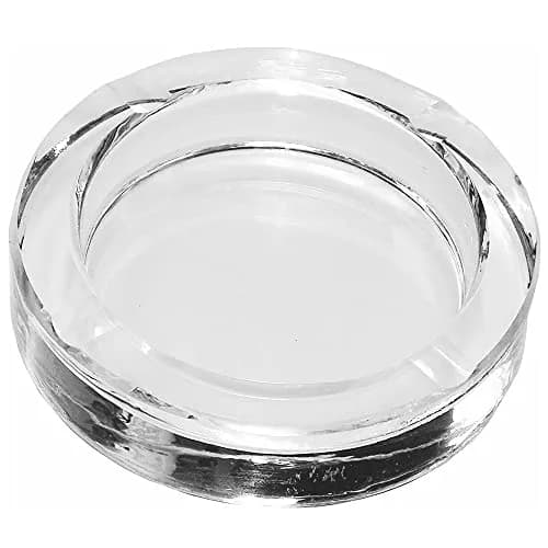 Amlong Crystal Classic Round Crystal Ashtray 4" Diameter | Durable, Easy to Clean, Authentic USA Import thumbnail 1