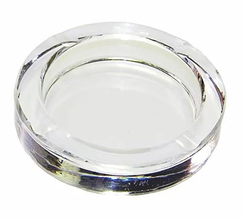 Amlong Crystal Classic Round Crystal Ashtray 4" Diameter | Durable, Easy to Clean, Authentic USA Import thumbnail 3