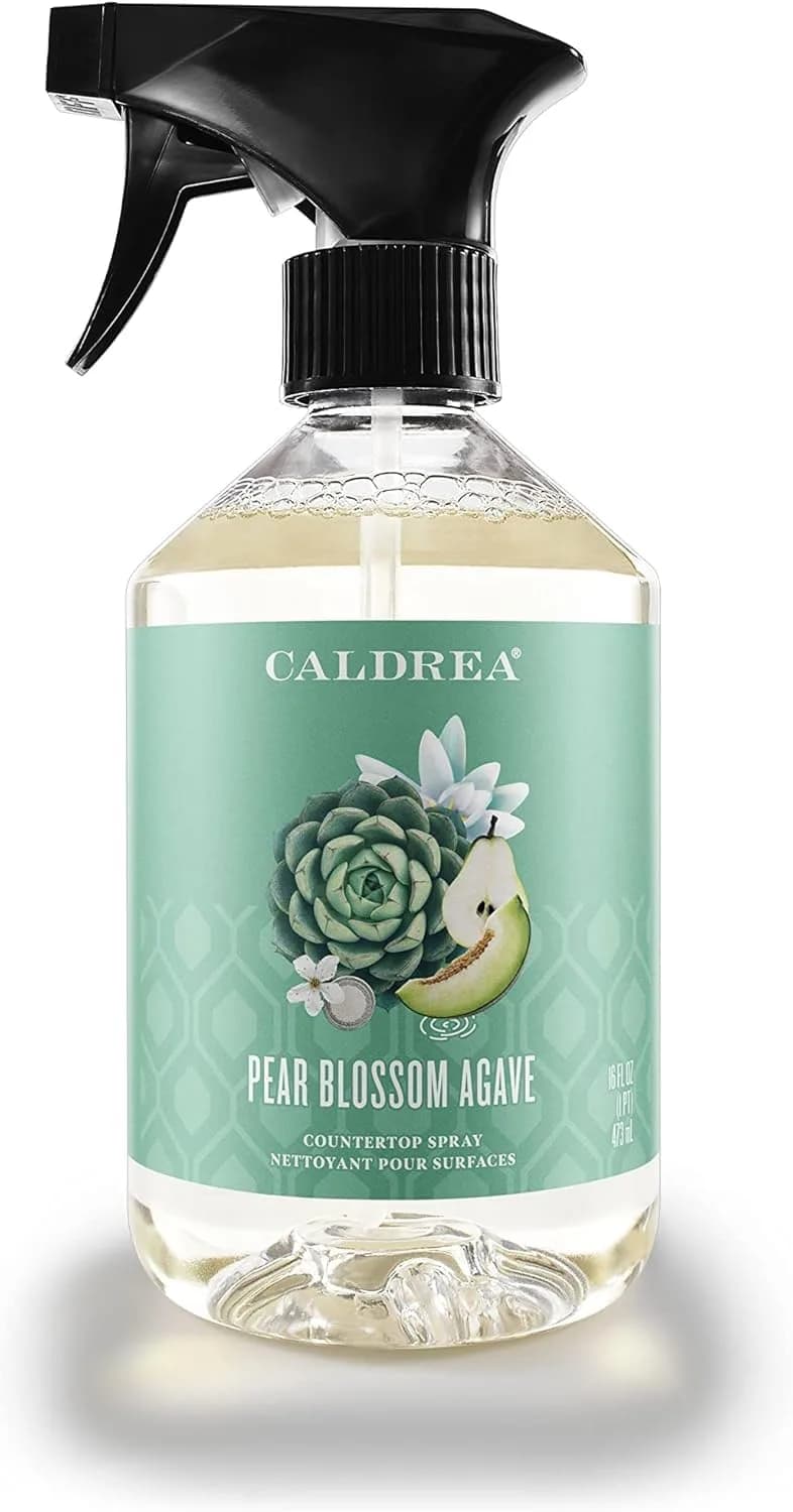 Caldrea Multi-Surface Countertop Spray Cleaner Pear Blossom Agave 473ml (16 Fl Oz) | Cleans All Finished Surfaces