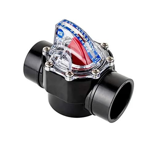 H2 Flow Controls FV-C FlowVis Pool Flow Meter and Check Valve 6.6cm (2.6in) Inlet | NSF Certified to 50 PSI thumbnail 1