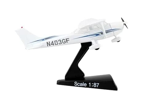 Postage Stamp Cessna 172 Skyhawk 1:87 Scale Diecast Model Airplane | Officially Licensed Collectible with Display Stand thumbnail 4