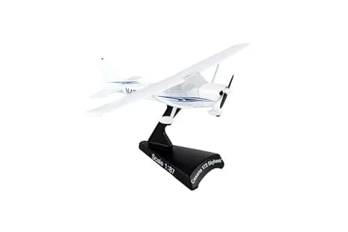 Postage Stamp Cessna 172 Skyhawk 1:87 Scale Diecast Model Airplane | Officially Licensed Collectible with Display Stand thumbnail 1
