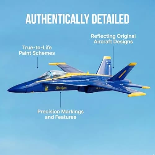 Postage Stamp F/A-18C Hornet Blue Angels – 1/150 Scale Die-Cast Metal Jet Model with Display Stand – Officially Licensed US Navy Collectible for Adults 14+ thumbnail 3