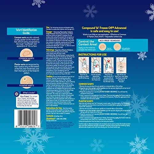 Compound W Freeze Off Advanced Wart Remover 15 Treatments | Cryotherapy for Warts, Precision Tip Applicator thumbnail 5