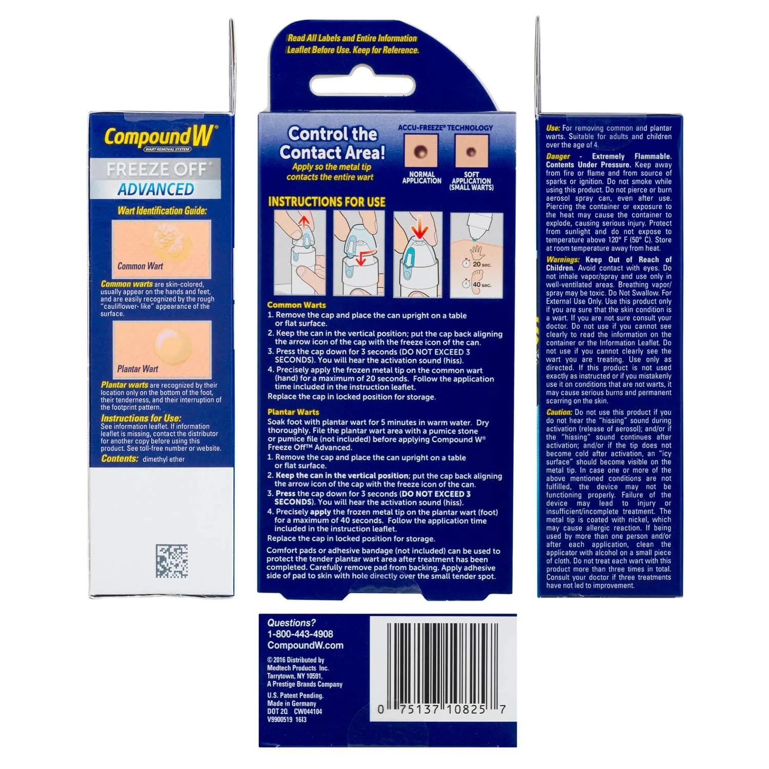 Compound W Freeze Off Advanced Wart Remover 15 Treatments | Cryotherapy for Warts, Precision Tip Applicator - view 7