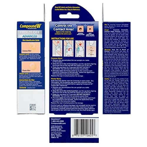 Compound W Freeze Off Advanced Wart Remover 15 Treatments | Cryotherapy for Warts, Precision Tip Applicator thumbnail 7