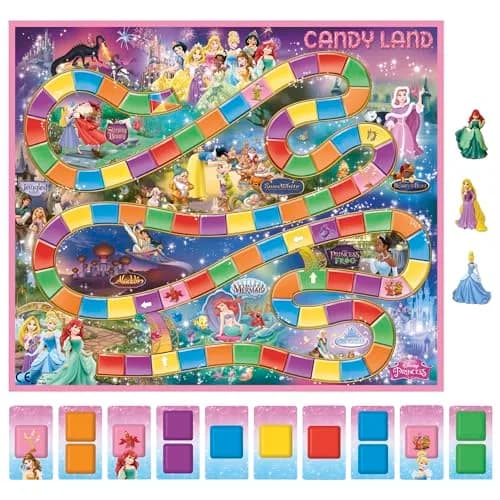 Hasbro Gaming Candy Land Disney Princess Edition Board Game for Kids 3+ | Disney Princess & Family Fun thumbnail 4