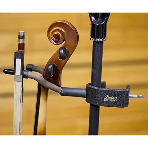 String Swing CC04VS Small Violin Holder Mic Stand Attachment for 1/8, 1/4, & 1/2 violins & 12" viola | Durable Steel Design thumbnail 3