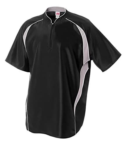 A4 Mens Batting Jacket XL Black | Moisture Wicking, Odor Resistant, UV Protection thumbnail 1