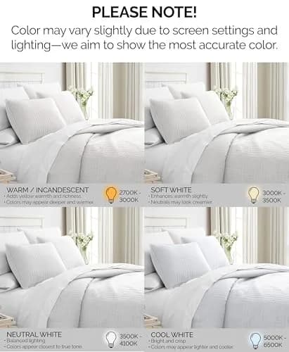 Southshore Fine Living, Inc. Oversized White Queen Quilt Bedding Set with 2 Shams | Microfiber, All Seasons, Full/Queen thumbnail 7