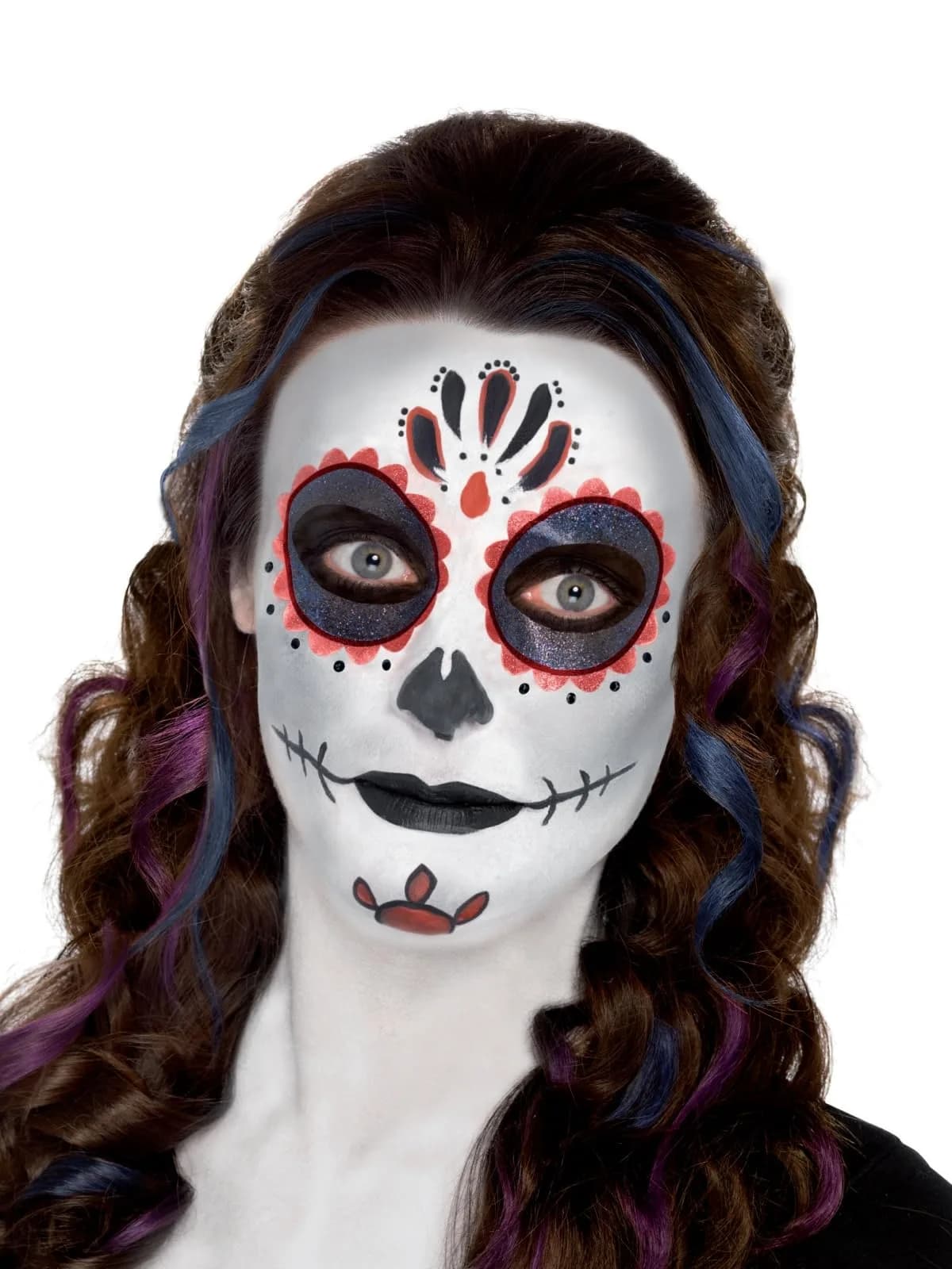 Smiffys Day of the Dead Make-Up Kit, with Face Paints | Face Art & Costume Accessory