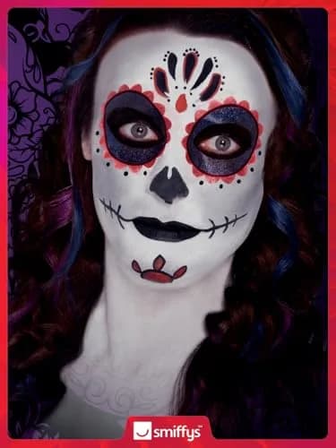 Smiffys Day of the Dead Make-Up Kit, with Face Paints | Face Art & Costume Accessory thumbnail 3