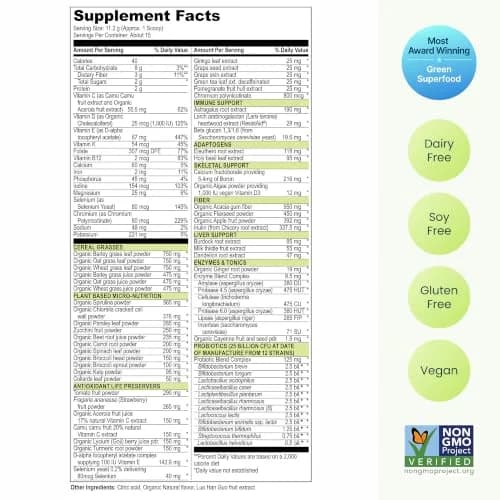 Vibrant Health Green Vibrance Vegan Superfood Powder, 5.82oz | Supports Daily Nutrition & Vegan Diet thumbnail 5