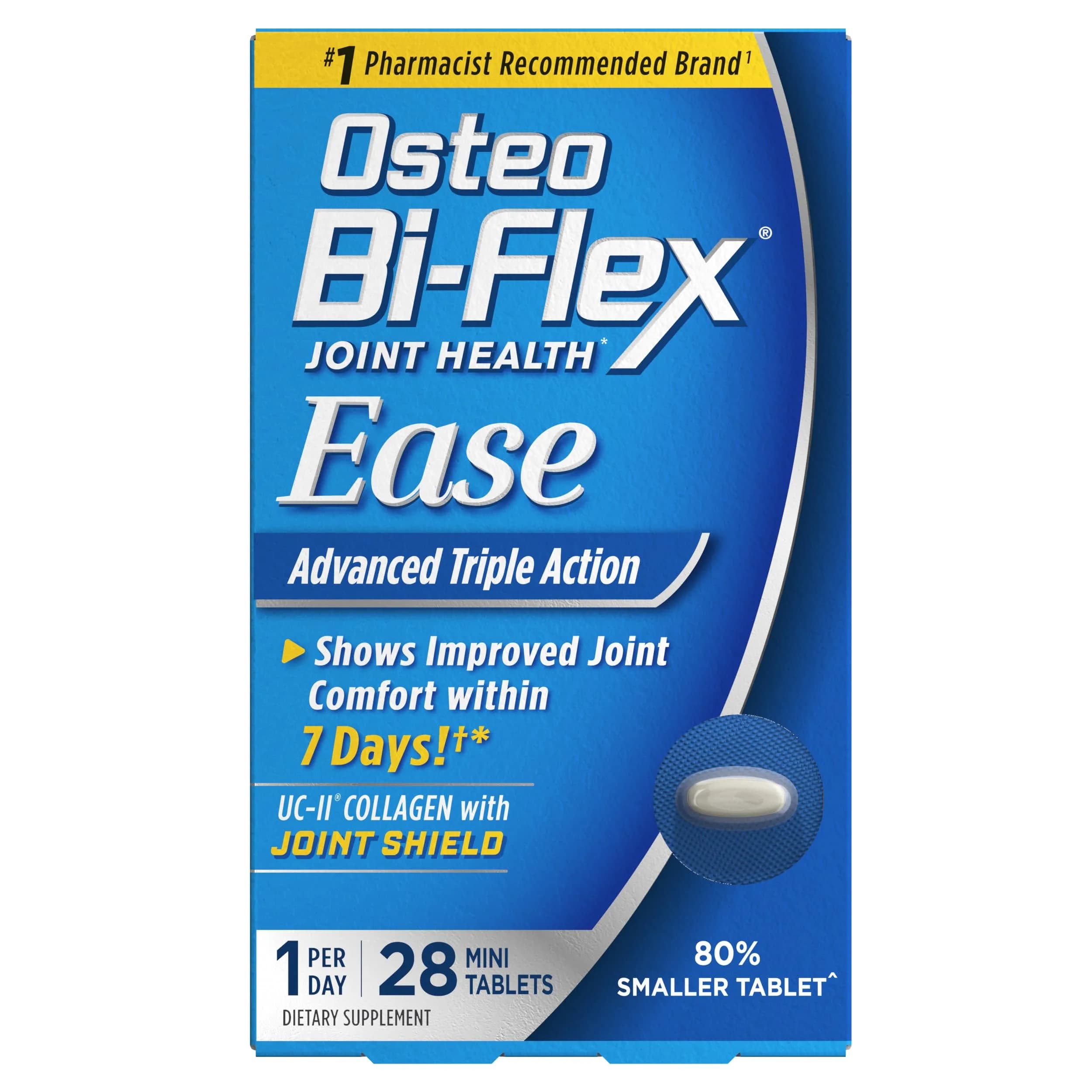 Osteo Bi-Flex Ease Mini Tablet Triple Action UC-II Collagen Supplement | Supports Joint Function & Mobility — Tablet