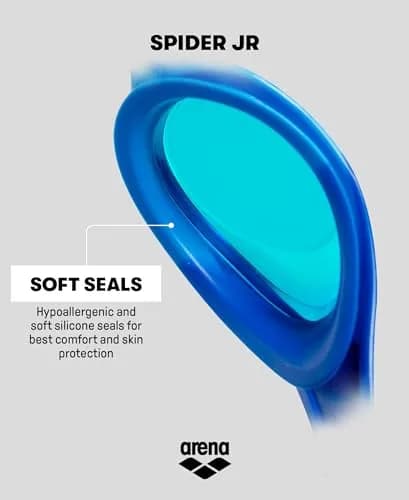 ARENA Unisex Youth Spider Junior Swim Goggles No Fog Non-Mirror Lens | Easy Adjust Strap, No Leak, Ages 6-12 thumbnail 4