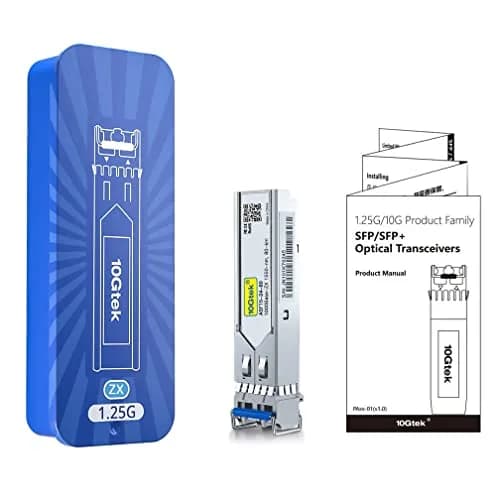 10Gtek 1.25G 1000Base-ZX SFP Transceiver 80 km | Dual LC Single-Mode Fiber thumbnail 5