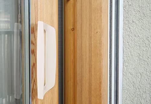 Wright Products White Mortise Sliding Patio Door Handle Set with Wood Pull - 3.875" Center to Center thumbnail 4