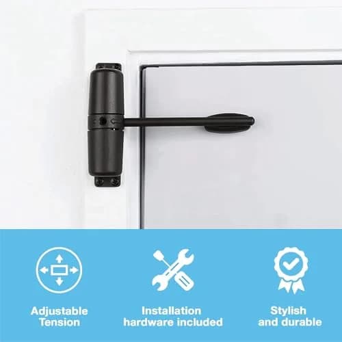 Wright Products VWC50BZ Vertical Door Closer Black | Adjustable Tension for Interior Doors thumbnail 3