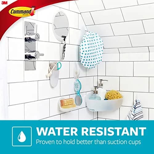 Command Razor Holder, Clear Frosted | Damage-Free Bathroom Organization (70-120 chars) thumbnail 6