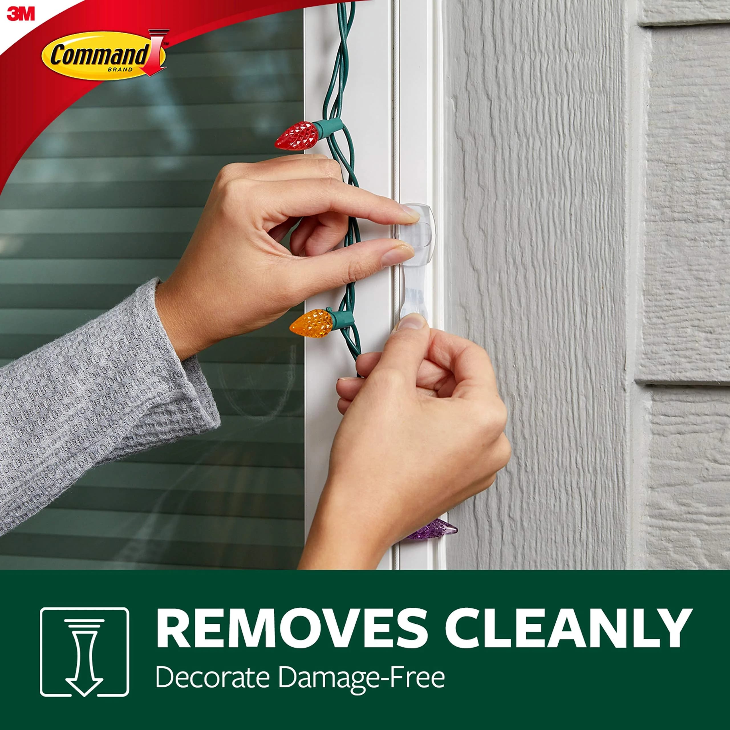 Command Outdoor Small Refill Strips 16 Count | Damage-Free Hanging for Smooth Surfaces - view 5
