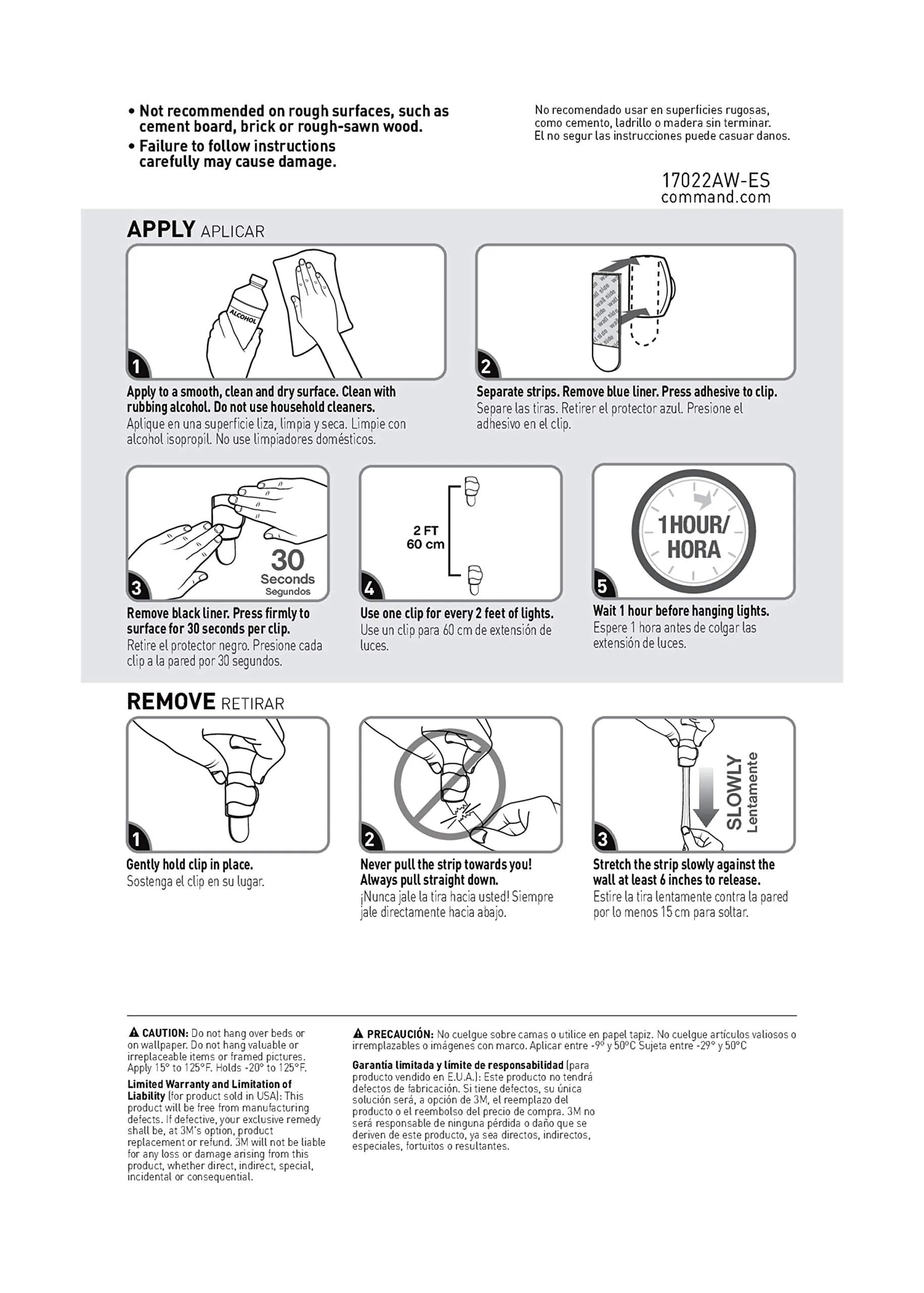 Command Outdoor Small Refill Strips 16 Count | Damage-Free Hanging for Smooth Surfaces - view 7