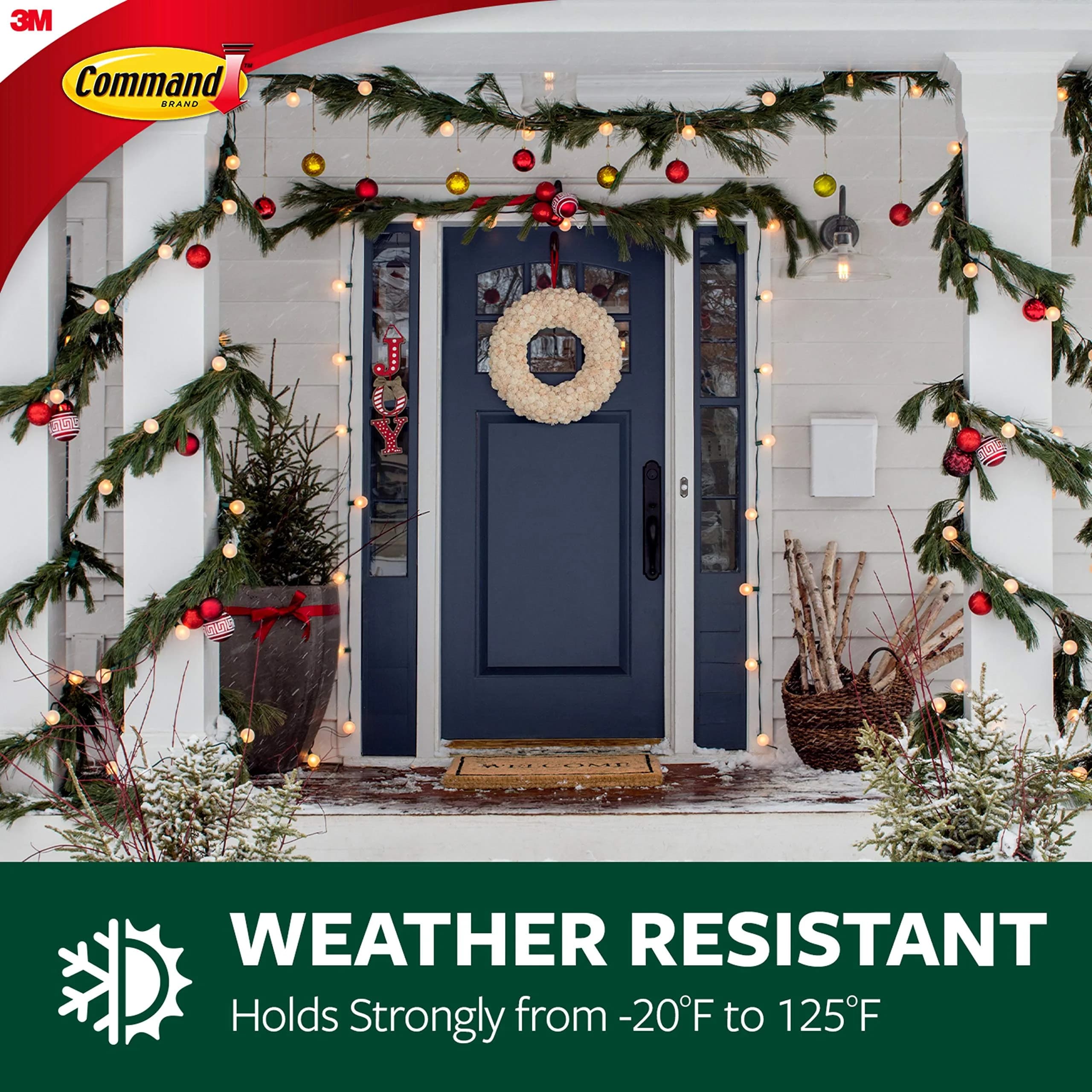Command Outdoor Small Refill Strips 16 Count | Damage-Free Hanging for Smooth Surfaces - view 4