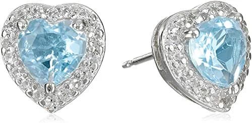 MORGAN & PAIGE .925 Sterling Silver Rhodium Plated Sky Blue Topaz Jewelry Set | December Birthstone thumbnail 4