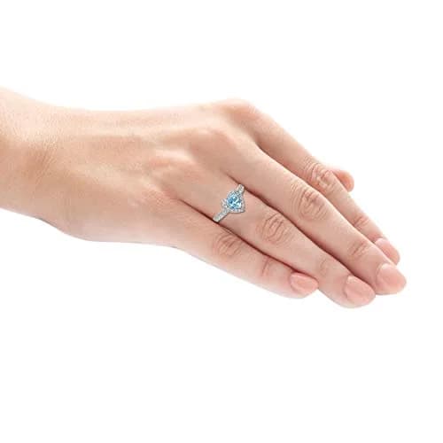 MORGAN & PAIGE .925 Sterling Silver Rhodium Plated Sky Blue Topaz Jewelry Set | December Birthstone thumbnail 5