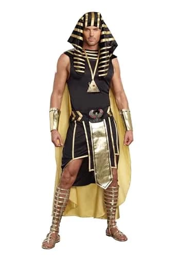 Dreamgirl King of Egypt King Tut Costume Large | Egyptian Costume for Men, Halloween thumbnail 1