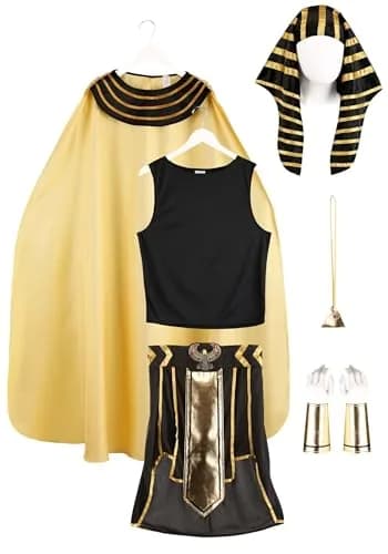 Dreamgirl King of Egypt King Tut Costume Large | Egyptian Costume for Men, Halloween thumbnail 2