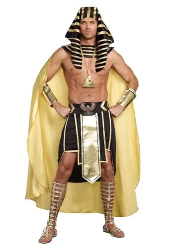 Dreamgirl King of Egypt King Tut Costume Large | Egyptian Costume for Men, Halloween thumbnail 3