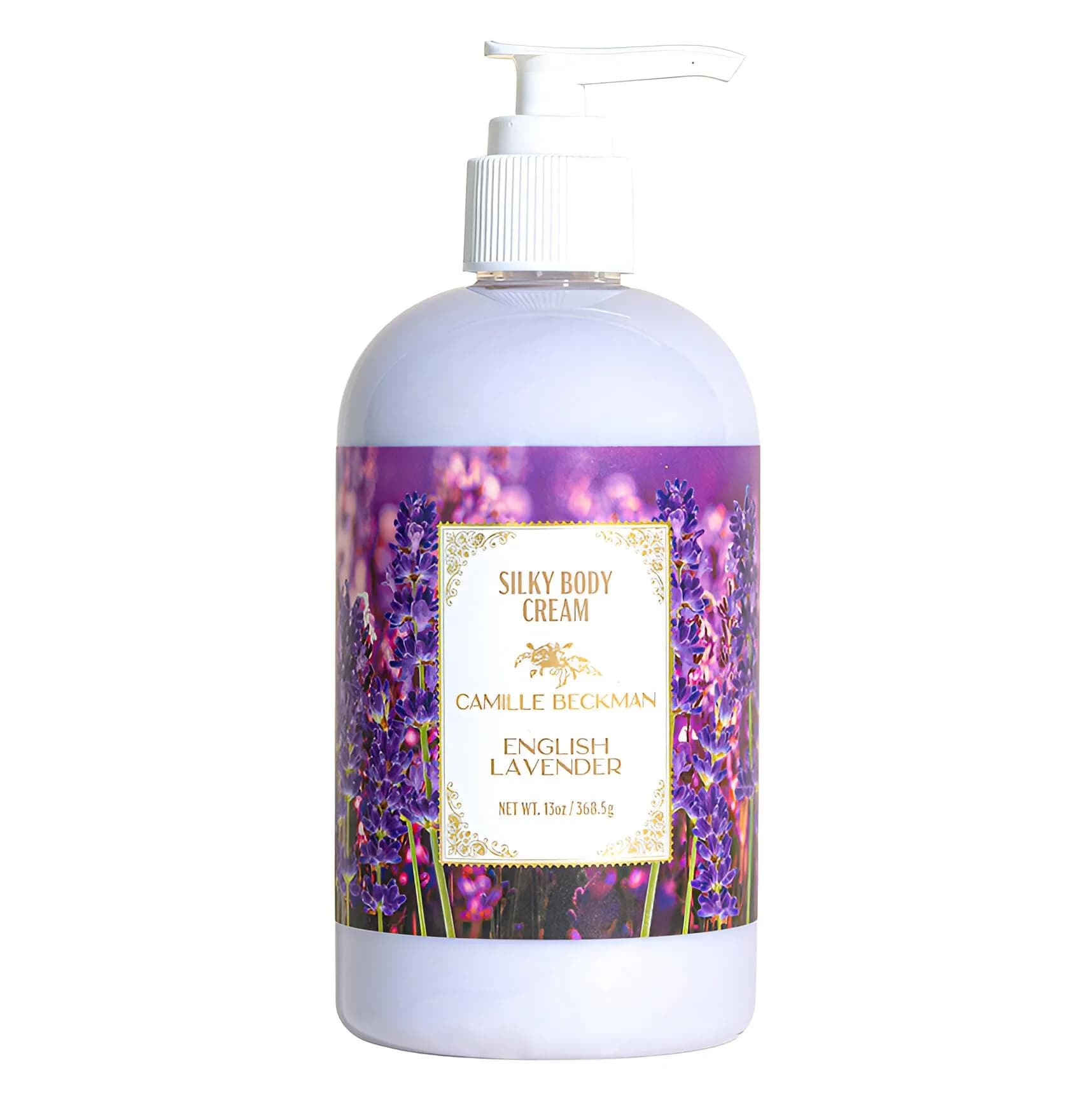 Camille Beckman French Vanilla Silky Body Cream & Lotion 368ml (13 oz) | All Skin Types, Non-Greasy — English Lavender / 13 Ounce
