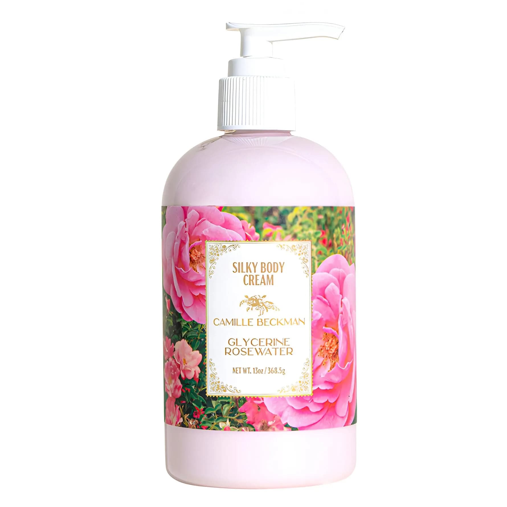 Camille Beckman Glycerine Rosewater Silky Body Cream Lotion 368ml (13 oz) | Non-Greasy Daily Moisturizer with Almond Oil & Aloe Vera - main product image