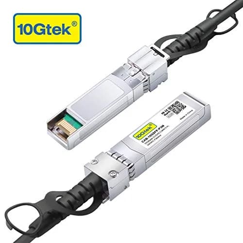 10Gtek SFP+ DAC Twinax Cable 3m (10ft) | 10Gbps Passive Direct Attach Copper Cable for Cisco, Ubiquiti, Meraki thumbnail 2