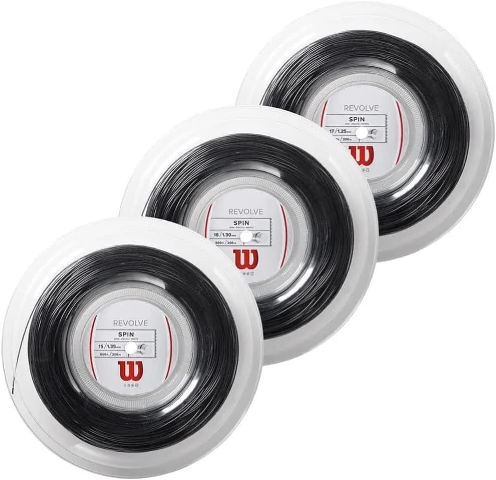 Wilson Revolve 16 Tennis String Set Black | Power & Spin Enhancing thumbnail 2